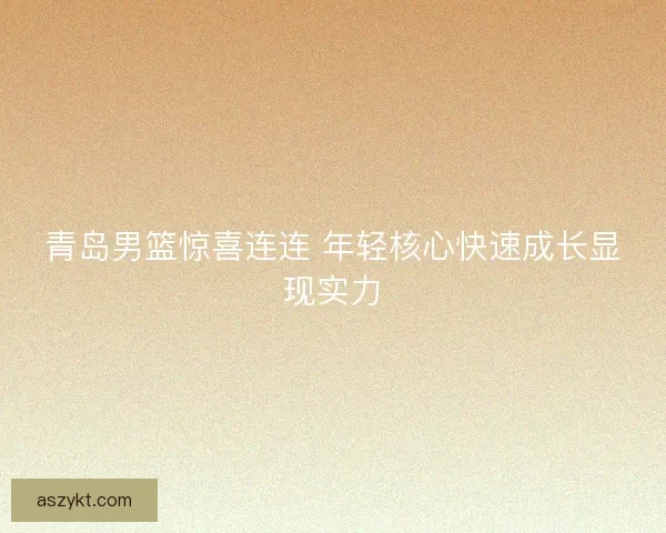 青岛男篮惊喜连连 年轻核心快速成长显现实力